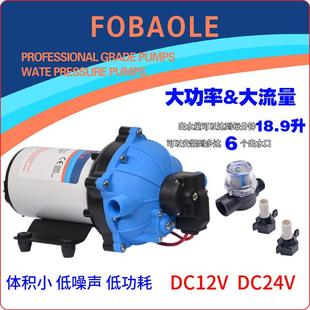 微型直流电动高压隔膜泵24V喷雾器洗车灌溉洗洁精12V自吸增压水泵