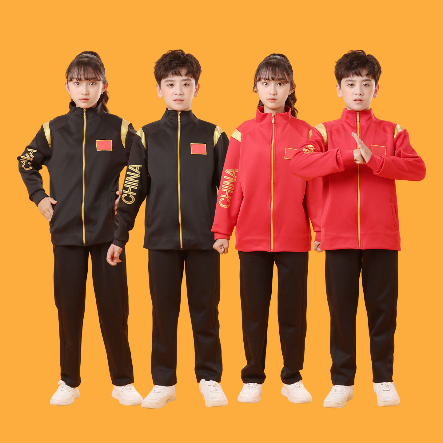 秋冬儿童武术服套装散打服外套武术搏击队训练服运动作训表演服装