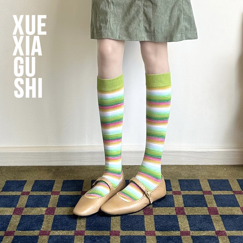 【渐变显瘦小腿袜女】