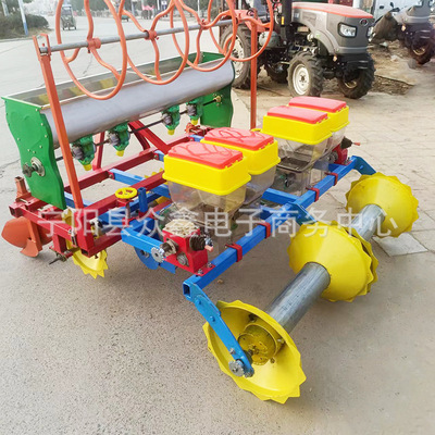 批发花生播种机4行起垄播种施肥油砂豆滴灌带三垄六行花生播种机