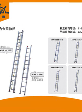 金锚延伸梯AM42-208I,AM42-210I,AM42-212I,AM42-214I,AM42-216I
