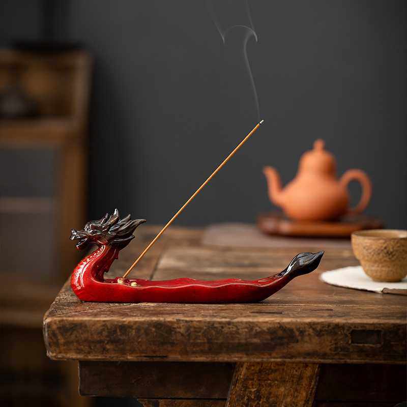 龙舟线香炉陶瓷香插线香檀香沉香底座桌面摆件精美礼瓷家用香插,家居饰品,香托/香盘/香座/香插,淘宝优惠券,粉丝福利购,淘宝优惠卷