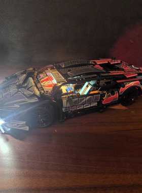 国产积木LED小牛粉牛兰博跑车积木灯饰8600-8604-8553-023015-