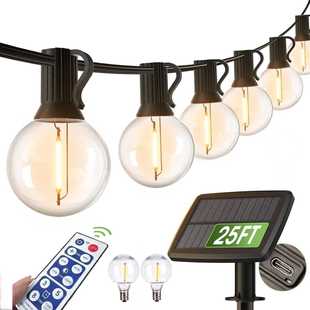 太阳能灯串G40串灯复古球泡灯户外庭院造型灯g40灯串LED装 饰