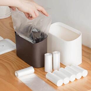 桌面垃圾袋小号透明白色家用迷你拉圾袋车载垃圾桶塑料袋清洁袋