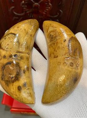 竹头圣杯手工制作天然竹根头闽南潮汕传统卦杯茭杯阴阳杯打卜杯告