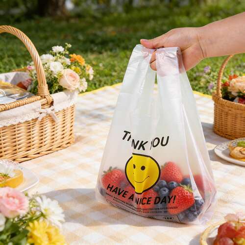 通用笑脸一次性背心塑料袋通用袋