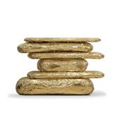 意式 轻奢黄铜玄关台高端别墅家用创意现代简约靠墙艺术入户端景台