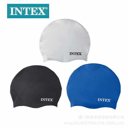 intex 55991硅胶防水泳帽潜水护耳游泳帽专业游泳用品水上