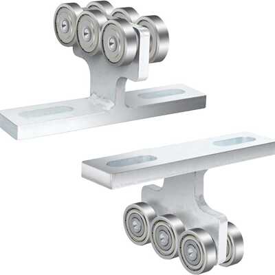 承重T型吊轮推拉滑轮轨道五金T型滑轮组件6 Wheel Trolley Assem