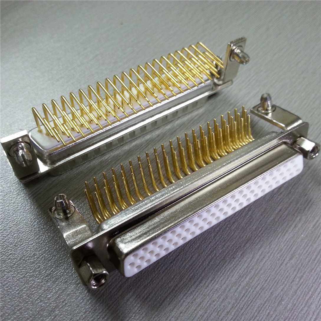 车针5.0版HDR62PIN母座 90度弯脚HDR62P母头连接器