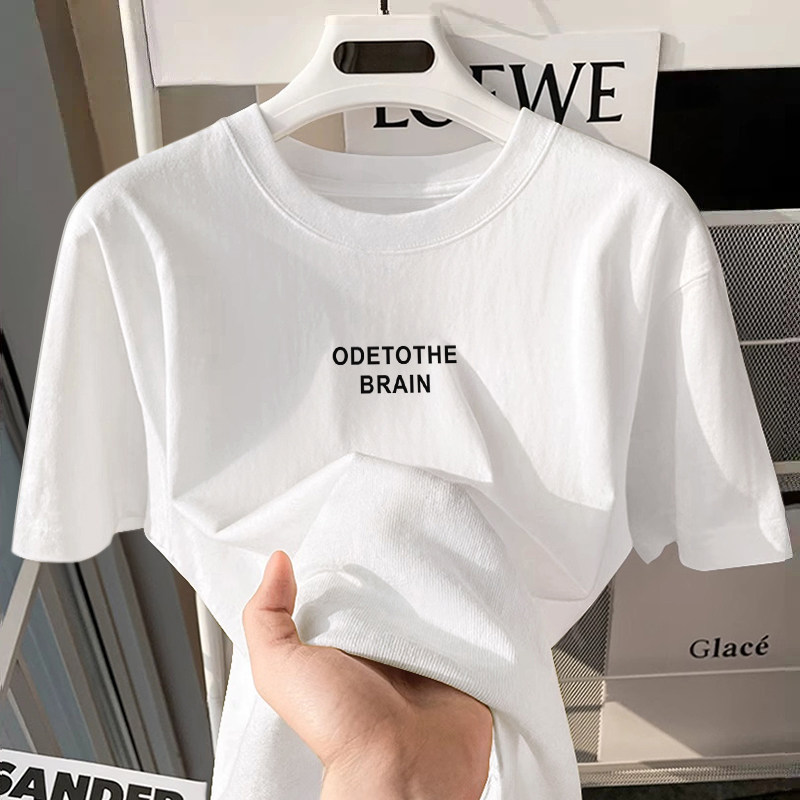 夏季2026年新款爆款设计感白色短袖t恤女宽松百搭小个子上衣