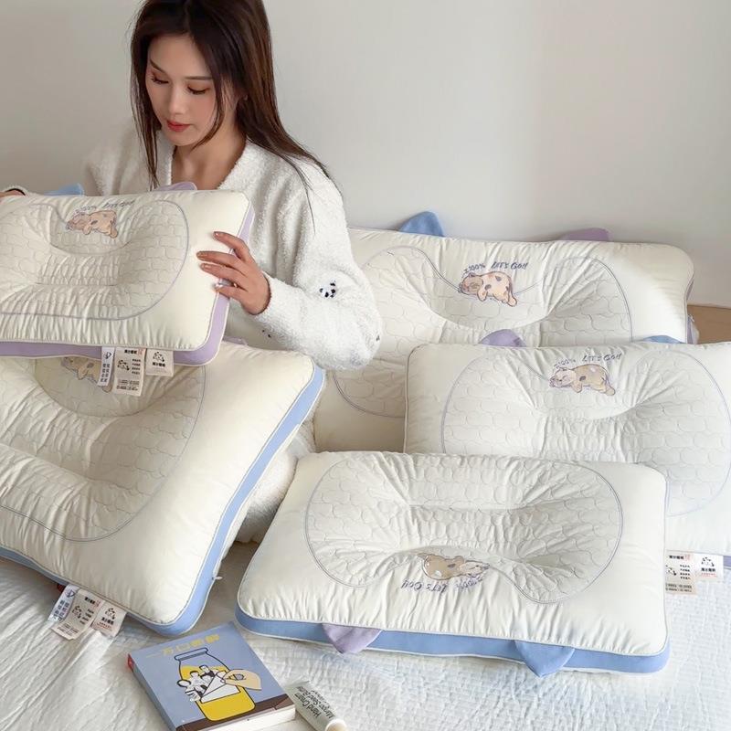 2025新款A类全棉满分睡眠亲子护颈枕枕头枕芯30x50cm单人学生儿童