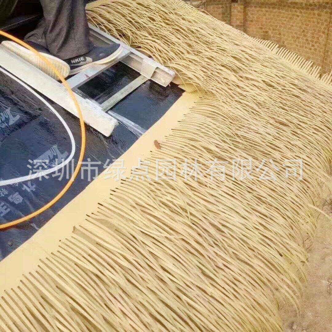 加厚铝制仿真茅草瓦铝合金防腐茅草人造屋顶稻草金属毛草防火茅草
