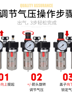 亚德客型油水分离器两联件BoFC-2000/3000/4000调压过滤器BFR+BL