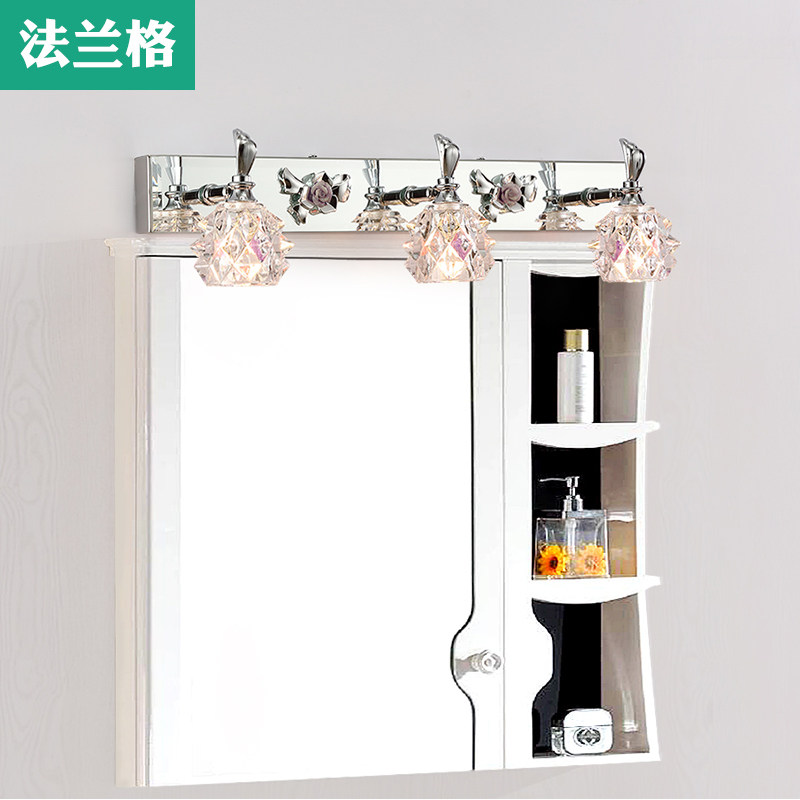 镜前灯卫生间灯浴室防水镜前灯yled壁灯厕所镜柜灯不锈钢免打孔