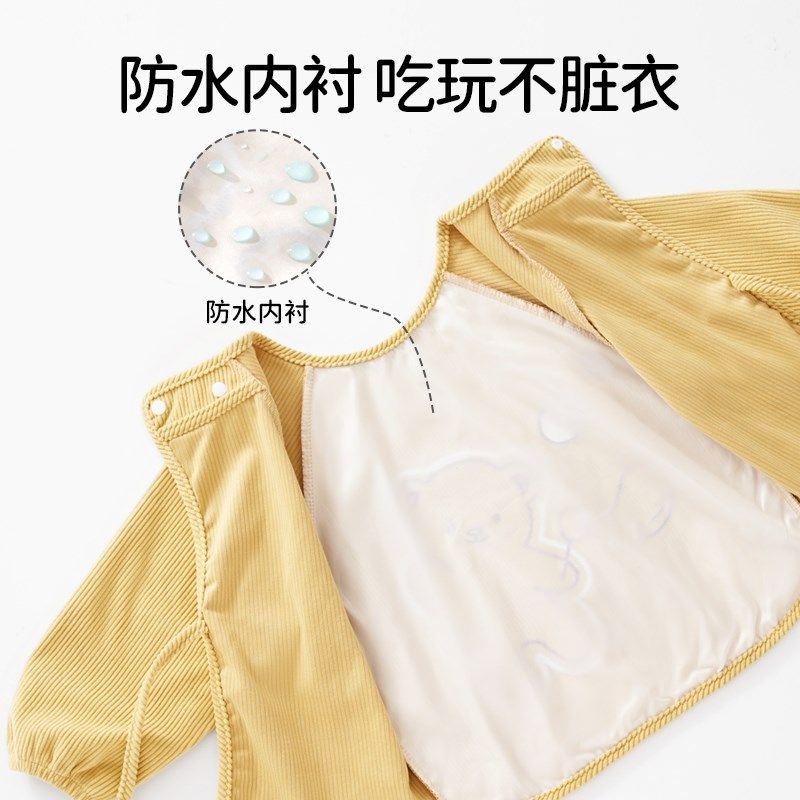 欧孕儿童罩衣防水防脏幼儿园秋冬宝宝吃饭围兜O婴儿辅食灯芯绒罩,童装/婴儿装/亲子装,反穿衣/罩衣,淘宝优惠券,粉丝福利购,淘宝优惠卷