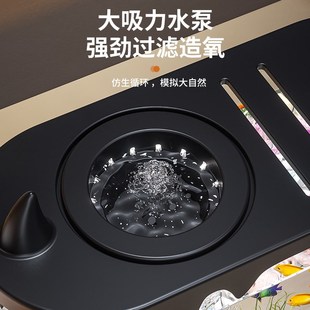 造景过滤制氧一体机家用金鱼乌龟饲养 桌面鱼缸小型客厅202q4新款