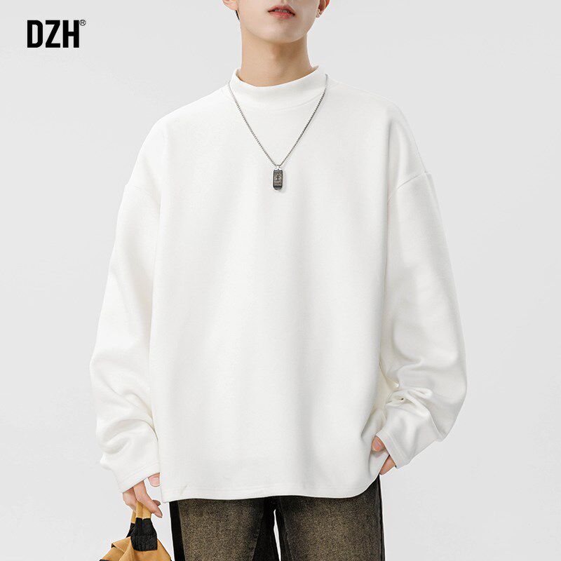 男士白色德绒打底衫男秋冬款保暖内衣长袖t恤半S高领卫衣内搭上衣,男装,卫衣,淘宝优惠券,粉丝福利购,淘宝优惠卷