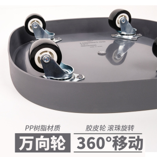 花盆托盘带轮底座滚轮接水u盘塑料花盘底托盘可移动隐形滑轮花盆