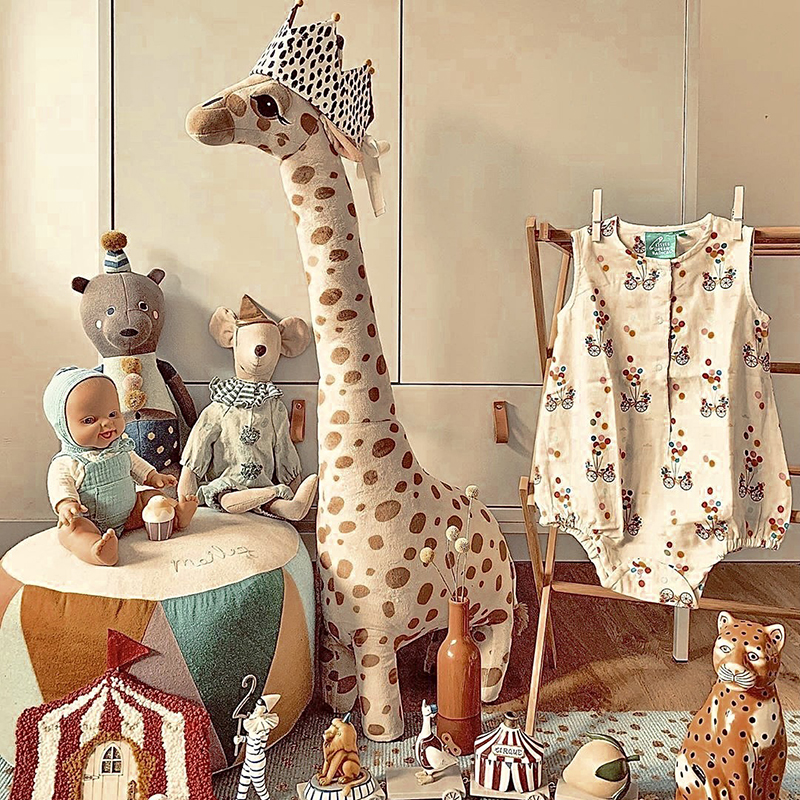 长颈鹿安b抚陪睡玩偶宝宝玩具婴儿抱枕抱睡娃娃毛绒公仔女生夹腿