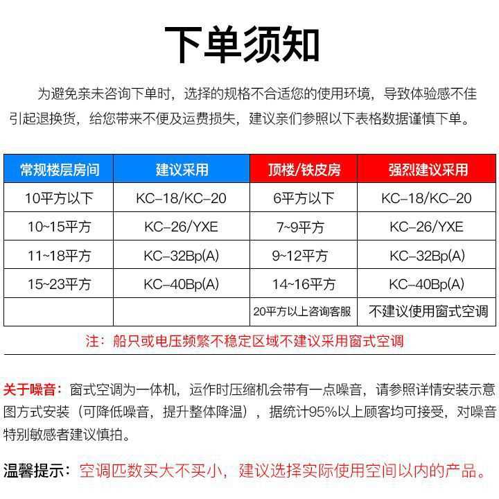 窗式空调小1匹1.5P单冷型家用工程免安装/排水一体移动窗机