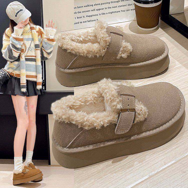 Andrew Kangaroo正品安德鲁袋鼠两穿厚底毛毛雪地靴明星代言AK