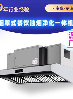 奥力西定制餐饮饭店厨房罩式油烟净化一体机分离排烟设备效净化