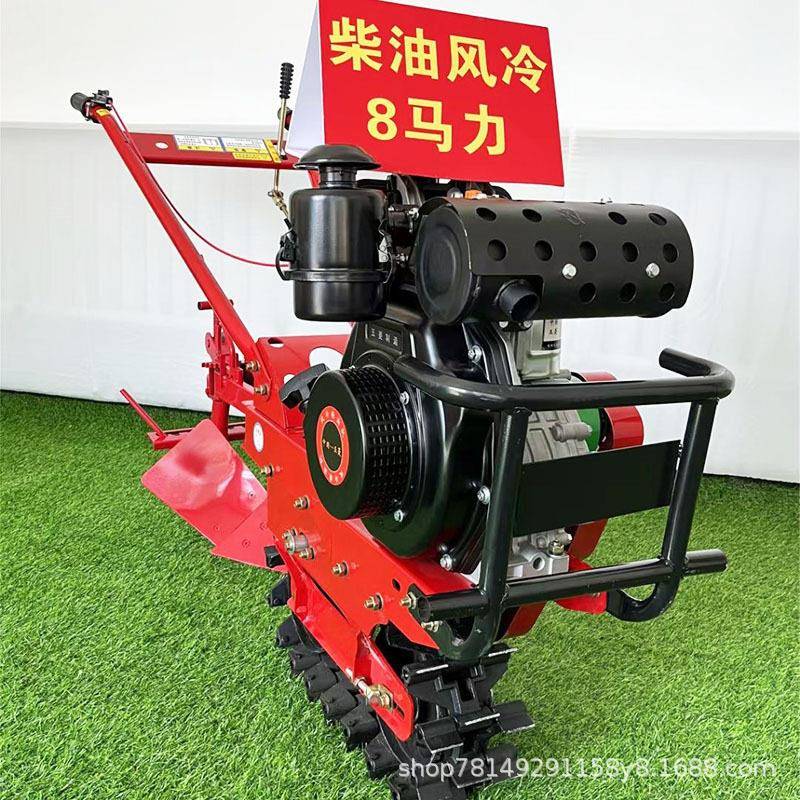 履带链轨式小红牛微耕机农用开沟松土施犁地机柴油动力微耕机