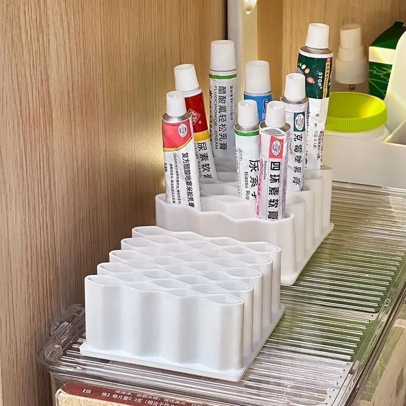 化妆品收纳架大容量桌面硅胶收纳盒创意多功能笔盒牙膏口红眉收纳