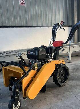 轻便自走式柴油微耕机电启动柴油轻便除草碎草机厂家田园助手