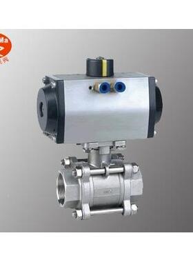 Q661F-16PDN40不锈钢焊接气动球阀，三片式气动焊接球阀