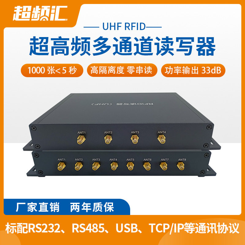 RFID读写器多通道分体式读卡器无源电子标签阅读器门禁卡远距