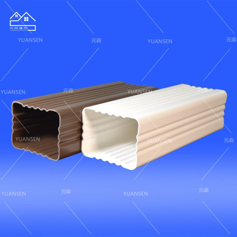 pvc方形雨水管厂家发货  别墅落水管 80*60/100*80方形排水管厂家