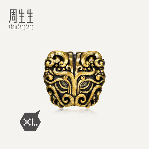 周生生华宇黄金足金Charme酷黑系列饕餮XL转运珠96138C定价