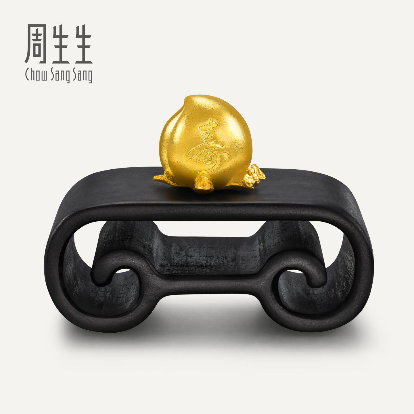 周生生华宇古法黄金足金东方古祖玲珑献寿摆件96099O定价
