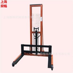 卸车2T宽腿式 叉腿1.2米宽手动堆高机液压装 升高车手动托盘铲车
