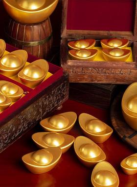 金元宝摆件实心仿真招财桌面摆设树脂家居装饰品客厅办公室礼物