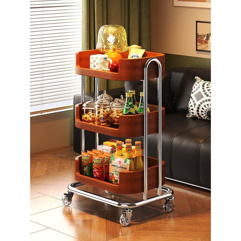中古风小推车客厅沙发边几茶几可移动带轮储物架零食水果置物架子,住宅家具,移动边几/推车,淘宝优惠券,粉丝福利购,淘宝优惠卷