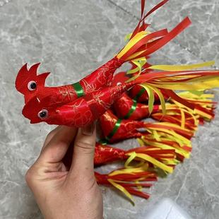纯手工布艺打春鸡宝宝立春带的迎春鸡缝在小孩帽子上的装饰品小鸡