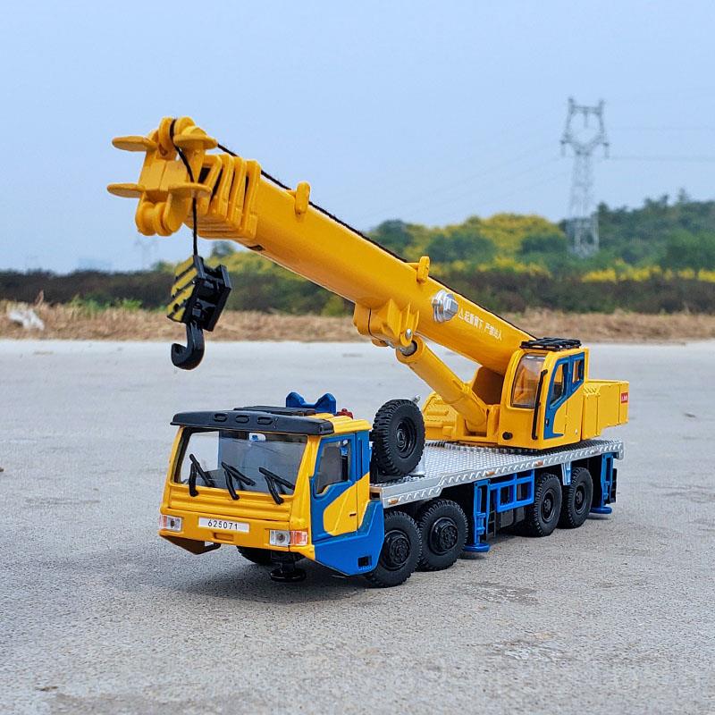 新款1:50重型起重金大吊合工程车汽车模型玩具车仿真金属吊机车车