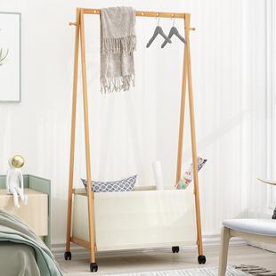 简易衣架落地布艺衣帽架卧室网红家用挂衣服架子挂包架收纳置物架