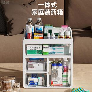 家用药箱家庭装小收纳盒抽屉式大容量药品药物医疗医用多层医药箱