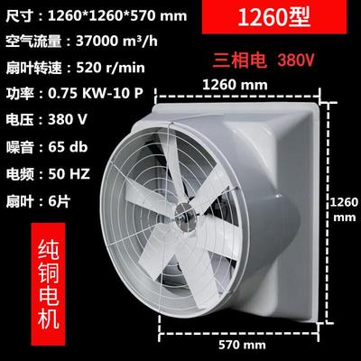 玻璃钢负压风机养殖场工业排风换气扇工厂房通风降温exhaust fan