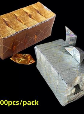 一包1000块激光半成品金锭和手工折叠银锭