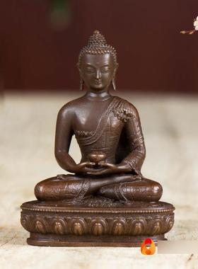 阿弥陀佛 台湾现代铜像摆件铜彷古精工7cm三世佛随身佛小铜像