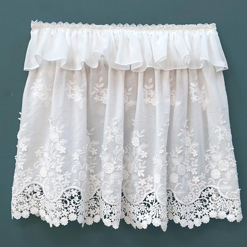 蕾丝电表箱遮挡装饰帘免打孔粘贴电闸网络箱装饰纱帘开关帘定制