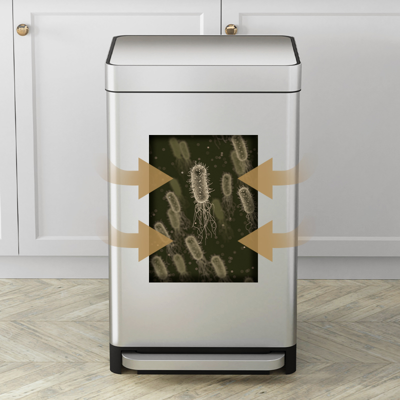 不锈钢大号垃圾桶商用大容量50升脚踏带盖家用超大办公室厨房