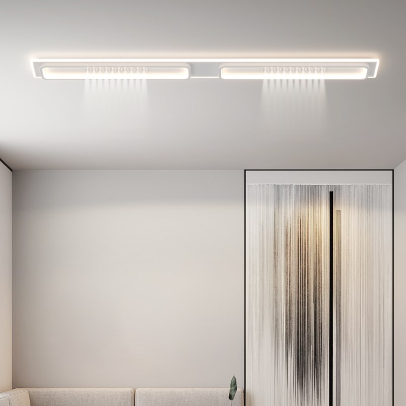 长条客厅明装无主灯射灯家用简约衣帽间J走廊过道天花灯轨道吸顶