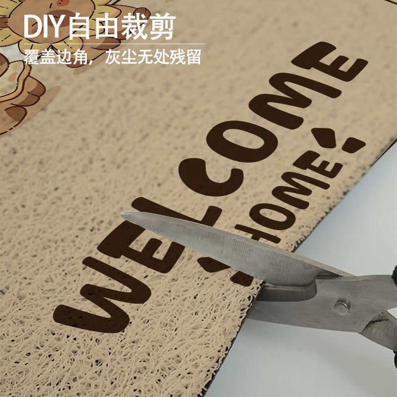 入户门丝c圈地垫家用门口防滑门垫进门卡皮巴拉卡通地毯可裁剪脚